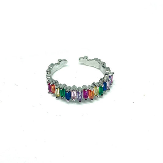 Silver Rainbow Ring - Adjustable