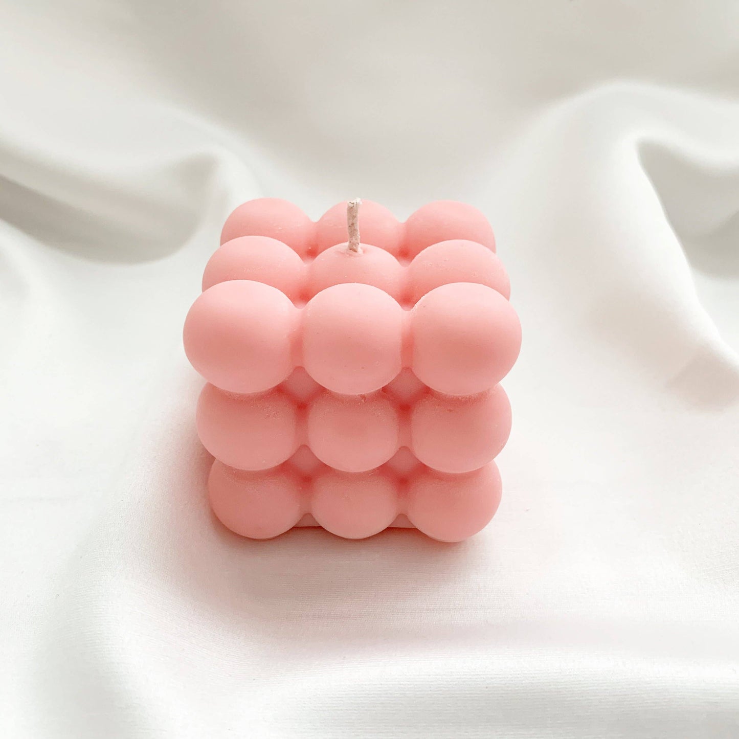 Pink Bubble Cube Candle