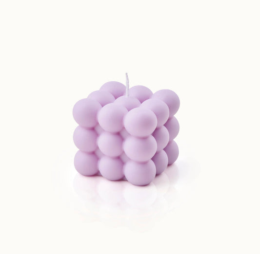 Lilac Bubble Cube Candle